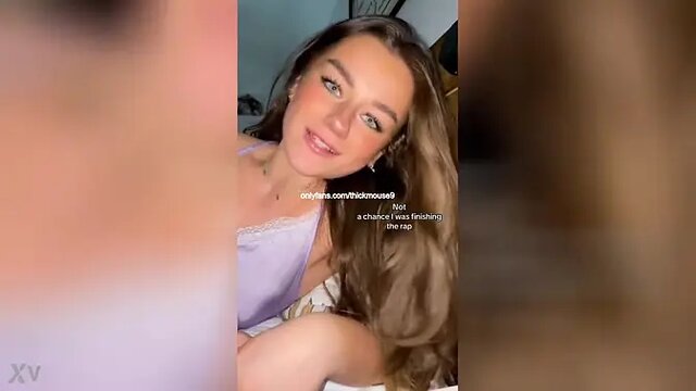 Young nymph slams cock with her deepthroat skills