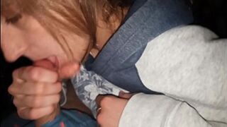 Slip 'n' slide of sloppy oral😜 sex in public
