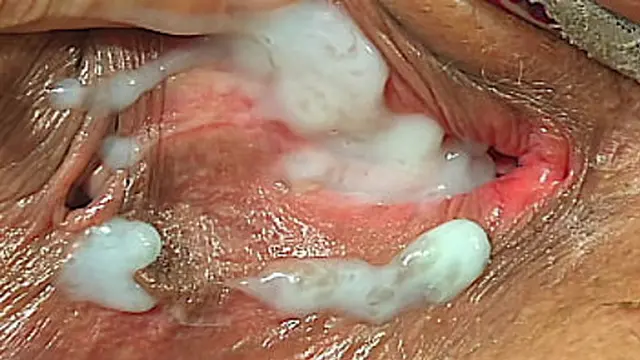 Huge load of cum from Black cock dripping down my wide open pussy