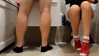 Blowjob blackmail: my stepson's thick cum-filled cock🍆 invaded my mouth, smelly and filthy