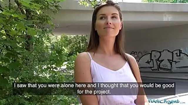 Public Agent Cheating girlfriend Jenifer Jane has hot facial