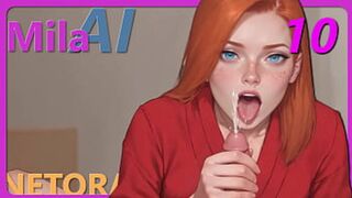 Dirty MILA goes wild, cumming all over her angelic face