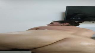 Curvaceous siren flaunts luscious oil-slicked physique, showcasing obscenely tight, gaping anal👌 cavity