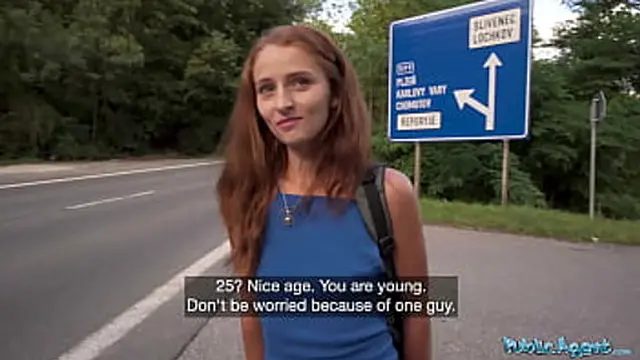 Redhead Striptease: Public Agent Gets Pounded by a Huge Pole