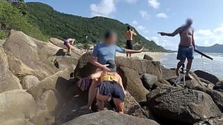 She begged for anal👌 from passers-by while sucking, shocking them