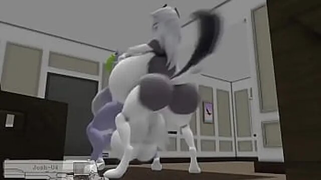 Loona's huge cocked futanari dominates Roxanne