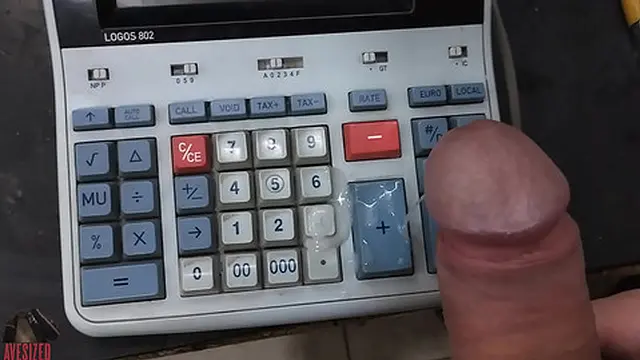 TIME TO CUM ON A CLIENT'S MACHINNE! (MESSY CUMSHOT)