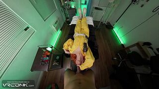Redhead April Pleases In VR,TMNT Parody: Deepthroat & Riding Leo's Massive Cock🌭 Pt3