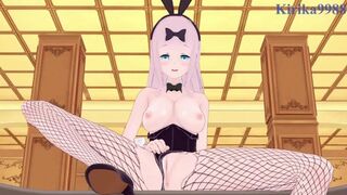 Chika Fujiwara gets gangbanged in the VIP lounge at the anime-movie casino - Kaguya-sama
