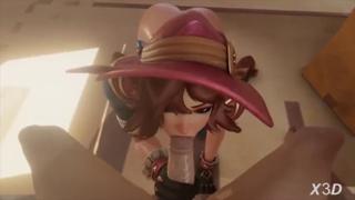 Kiriko Fingers Ass🍑, Then Sucks Cock🌭 Until She Gags On Cum