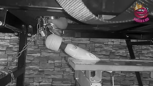 Mistress Slowly Strokes Bound Pole with Wand