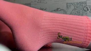 Get rid of those pink socks and let the throbbing erection claim your legs!