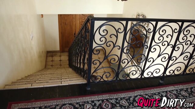 Lass with cute small titties takes a big cock inside of her