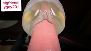 Guy Moaning while Fucking Fleshlight until Creampie with Dirty Talk and Intense Orgasm Straight