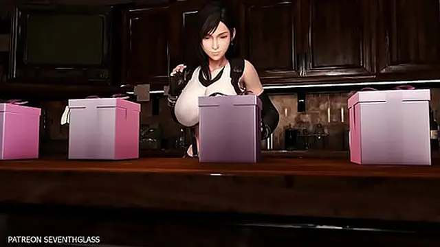 Seventhglass - Tifa & Cloud play a gift box game