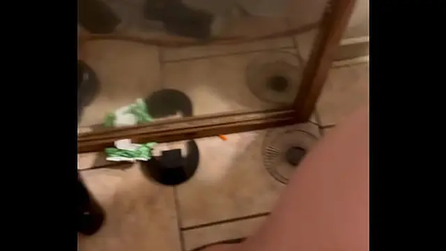 Hooker fucks customer in the bathroom of the trap house & takes a load on her perfect ass