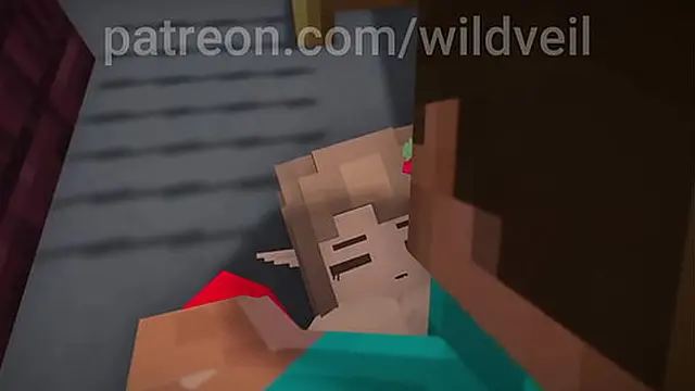 Hooker gets fucked by Steve in public - Minecraft
