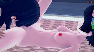 Uiharu Kazari gets her pussy eaten then rides Saten Ruiko's face - A Certain Scientific Railgun Hentai.