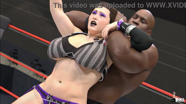 Arrogant wrestler takes on BBC's huge tool in a humbling defeat