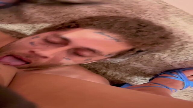 Brunette Latina beauty rides rod while fingering herself