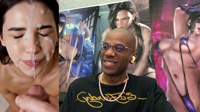 Petite step sister and obedient college student get a facial from a big dick