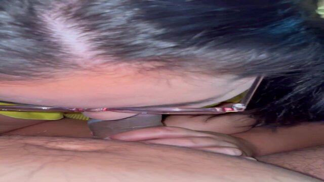 Amateur Latina chick gives a deepthroat head and gets creampied