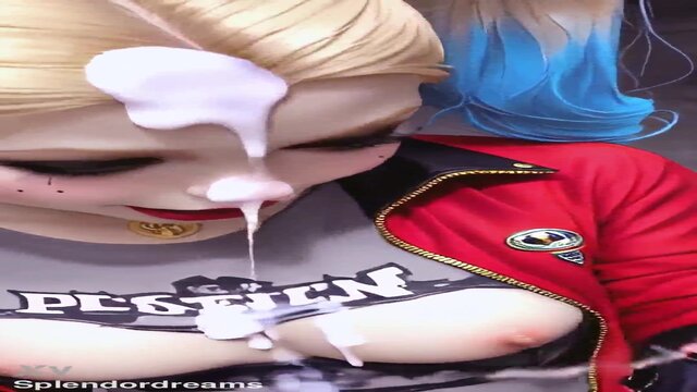 Busty demon girl's deepthroat POV fuck