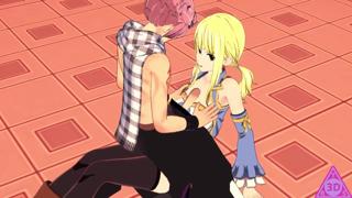 Slutty Lucy's Sizzling Blowjobs & Handjobs End in Explosive Cumshots in This X-Rated Fairy Tail Fantasy
