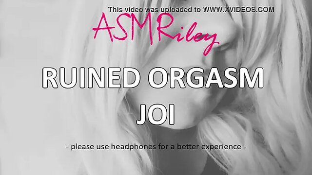 Sensitive Guy ruins his own orgasm with ASMR JOI